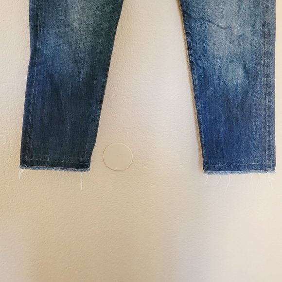 Vince Denim Womens High Rise Crop Jean Size 27 Button Fly Raw Hem - Picture 5 of 7